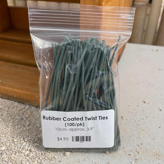 Rubber Coated Twist Ties (100/pk)